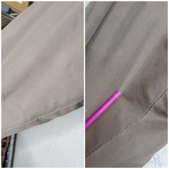 Vintage Genelli Bomber Jacket XL Pure Silk Tan Full Zip Ribbed Cuffs Lined Retro - Picture 3 of 7